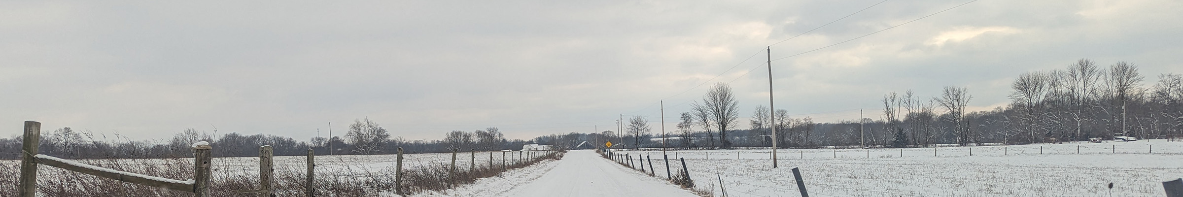 Snow Covered Country Road